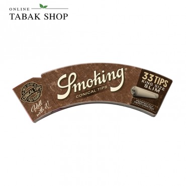 Smoking "Brown" Conical Tips King Size Slim 33er Packung
