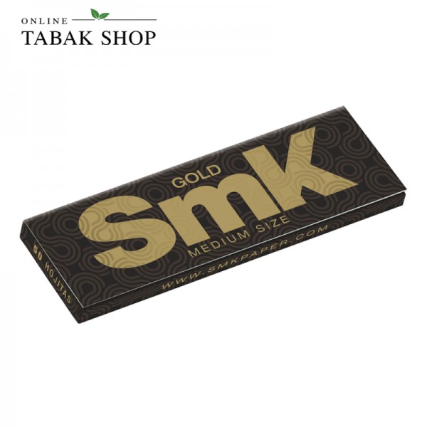 Smoking »smk« Medium Gold Blättchen Zigarettenpapier (1x 50er)