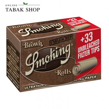 Smoking BROWN ROLL + TIPS Ultra Thin Paper 4m