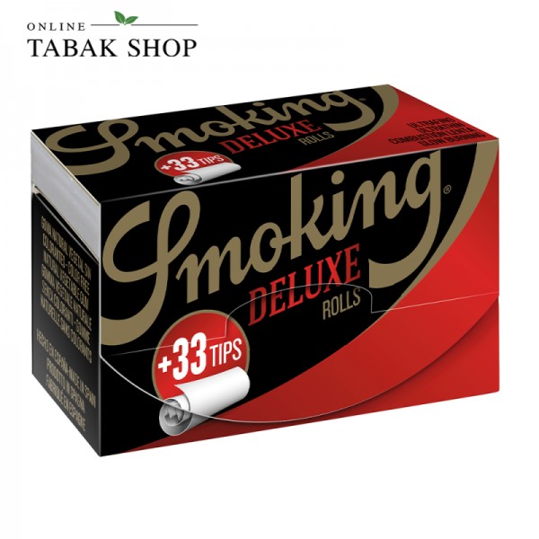Smoking DELUXE ROLL + TIPS Ultra Thin Paper 4m