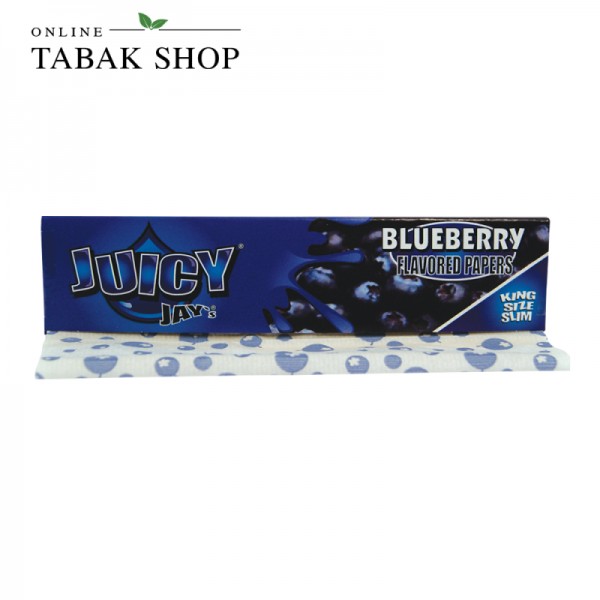 Juicy Jay`s Blueberry (Blaubeere) aromatisierte King Size Slim Blättchen (1x 32er)