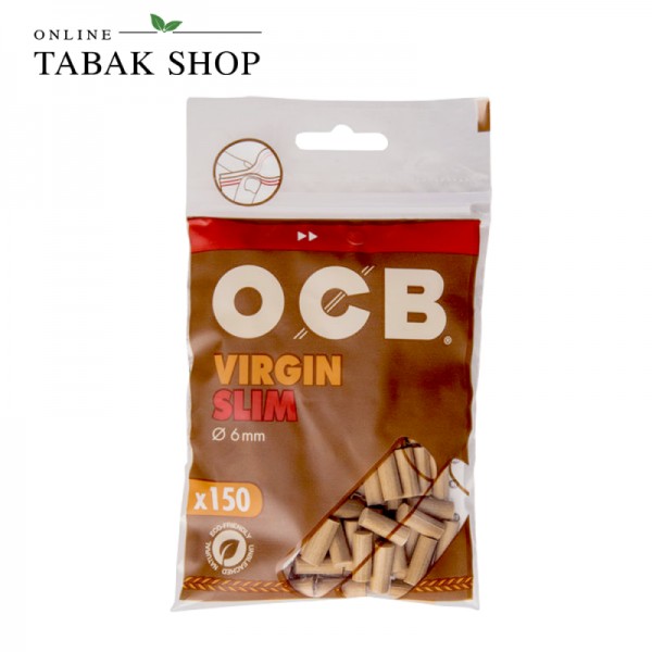 OCB Unbleached Virgin Slim Filter 150er Beutel