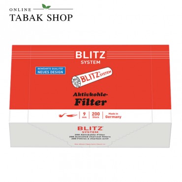 Blitz Aktivkohle Filter 9mm 200er Packung