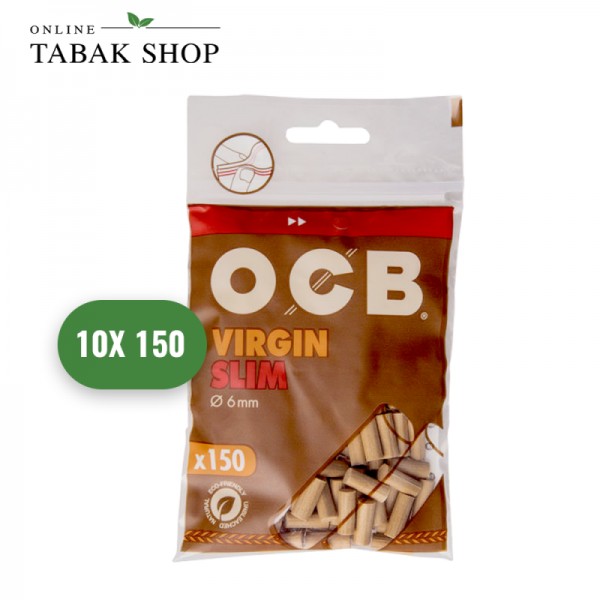 OCB Unbleached Virgin Slim Filter (10x 150er)