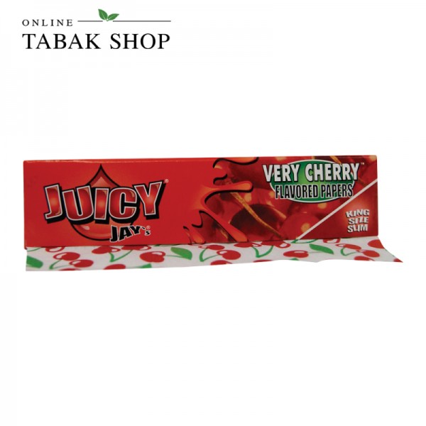Juicy Jay`s Very Cherry (Kirsche) aromatisierte King Size Slim Blättchen (1x 32er)